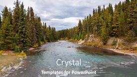  Presentation with river forest - Slide set consisting of canadian-rockies-province-of-alberta background and a gray colored foreground