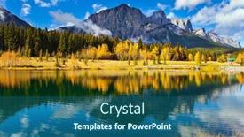  Presentation with water park - Slides featuring canadian-rockies-the-city background and a ocean colored foreground