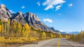  Presentation with abraham - Slides enhanced with canadian-rockies-the-sharp-peaks background and a gold colored foreground