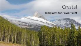  Presentation with banff national park - Presentation theme having canadian-rocky-mountain-peaks background and a light gray colored foreground