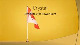  Presentation with canadian flag - Amazing theme having canadian-table-flag-on-wooden backdrop and a yellow colored foreground