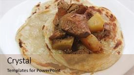  Presentation with south indian food - Beautiful presentation theme featuring canai prata traditional south indian backdrop and a gold colored foreground