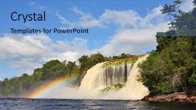  Presentation with venezuela - Theme enhanced with canaima national park venezuela background and a light blue colored foreground