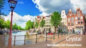  Presentation with panama canal - Colorful PPT layouts enhanced with canal in amsterdam backdrop and a coral colored foreground