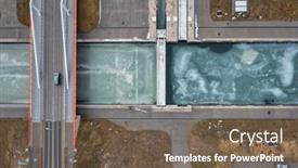  Presentation with canal - PPT theme having canal-to-the-baltic-sea and a tawny brown colored foreground