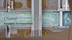  Presentation with canal - Theme consisting of canal-to-the-baltic-sea background and a light gray colored foreground