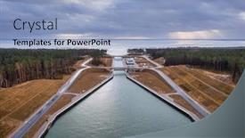  Presentation with canal - PPT theme having canal-to-the-baltic-sea and a light blue colored foreground
