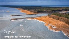  Presentation with canal - Presentation theme enhanced with canal-to-the-baltic-sea and a gray colored foreground