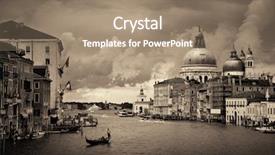  Presentation with catholic history santa maria - Slide set having canals - venice church santa maria della background and a coral colored foreground