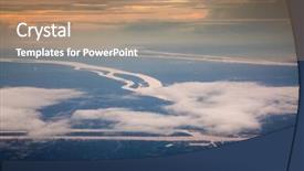  Presentation with canals - Slides with canals in the mekong delta background and a coral colored foreground