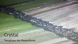  Presentation with mekong delta - PPT theme having canals in the mekong delta background and a mint green colored foreground