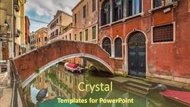  Presentation with canals - Theme enhanced with canals-of-venice-city background and a tawny brown colored foreground