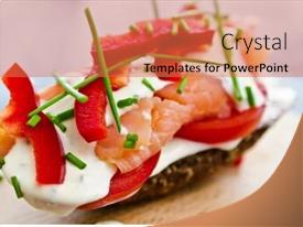 Canapes With Smoked Salmon PPT template 81 | CrystalGraphics