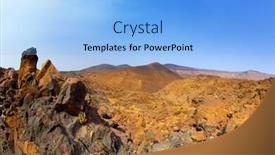  Presentation with volcanic rocks - Presentation design consisting of canary islands in tenerife teide national park mountain volcanic rocks background and a light blue colored foreground