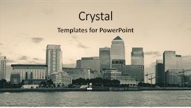  Presentation with black-business - Colorful slide deck enhanced with canary wharf business district backdrop and a lemonade colored foreground