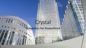 Presentation with clear - Audience pleasing PPT theme consisting of canary wharf skyscrapers in london backdrop and a light blue colored foreground