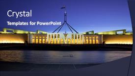  Presentation with debate - Beautiful presentation featuring canberra-australia-september-30-2014 backdrop and a ocean colored foreground