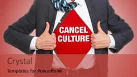  Presentation with business culture - Slides consisting of cancel-culture-business-concept background and a red colored foreground