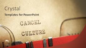  Presentation with culture - Presentation design featuring cancel-culture-text-written background and a lemonade colored foreground