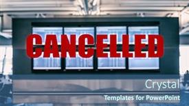  Presentation with china travel - Slide deck featuring canceled-flights-from-china background and a ocean colored foreground