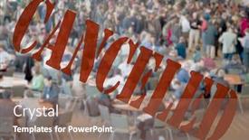  Presentation with meeting - Slide deck with canceled-public-meeting-or-conference background and a coral colored foreground