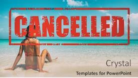  Presentation with christmas bikini - Presentation consisting of cancelled-stamp-onbeach-travel-vacation background and a soft green colored foreground