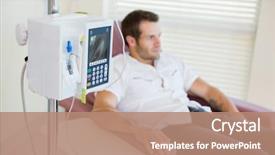  Presentation with chemotherapy - PPT layouts enhanced with cancer - iv drip attached to young background and a coral colored foreground