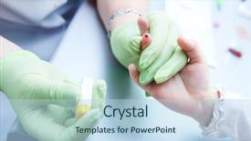  Presentation with blood test - Slides having cancer children - blood medical test or research background and a light blue colored foreground