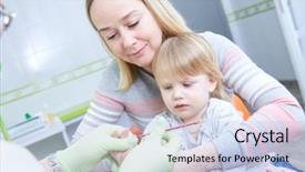  Presentation with blood cancer - Theme having cancer children - blood medical test or research background and a light blue colored foreground