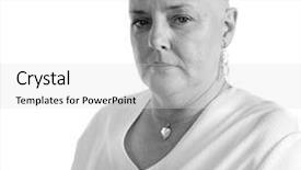  Presentation with nurse and patient holding hands - Beautiful presentation design featuring cancer drugs - medical patient holding a handful backdrop and a light gray colored foreground