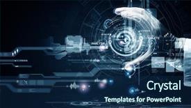  Presentation with medical hand - Audience pleasing slides consisting of cancer medical research - close up of scientist hand backdrop and a navy blue colored foreground