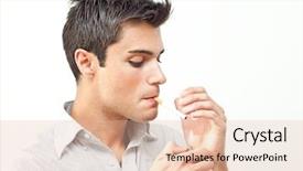  Presentation with smoking - Cool new PPT theme with cancer mouth - young man starting smoking backdrop and a lemonade colored foreground
