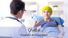  Presentation with cancer - Cool new theme with cancer patient visiting doctor backdrop and a light blue colored foreground