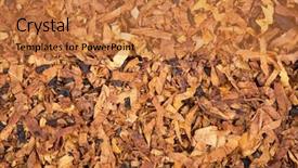  Presentation with tobacco - Beautiful theme featuring background of tobacco flakes backdrop and a gold colored foreground