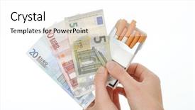  Presentation with government stopping smoking - PPT theme enhanced with design breath - smoking is expensive background and a white colored foreground