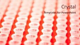 Presentation with tubes - PPT layouts with cancer research - small plastic tubes background and a lemonade colored foreground