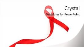  Presentation with awareness - Beautiful PPT layouts featuring cancer reto - aids awareness red heart ribbon backdrop and a  colored foreground