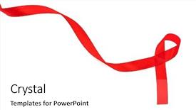  Presentation with awareness - Colorful slides enhanced with cancer reto - aids awareness red heart ribbon backdrop and a  colored foreground