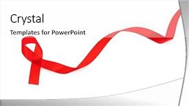  Presentation with hearing aids - PPT layouts enhanced with cancer reto - aids awareness red heart ribbon background and a  colored foreground