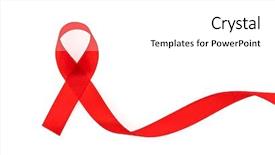  Presentation with awareness - Beautiful slides featuring cancer reto - aids awareness red heart ribbon backdrop and a white colored foreground