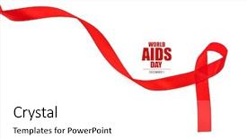  Presentation with awareness - Amazing slide set having cancer reto - aids awareness red heart ribbon backdrop and a  colored foreground