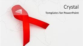  Presentation with hearing aids for children in school - Beautiful slide deck featuring cancer reto - aids awareness red heart ribbon backdrop and a  colored foreground