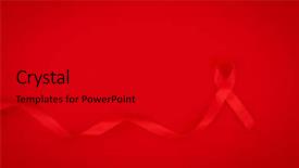  Presentation with red - Presentation design featuring cancer reto - aids awareness red heart ribbon background and a  colored foreground