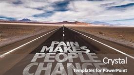  Presentation with change - Slide set having cancer reto - pain makes people change written background and a gray colored foreground