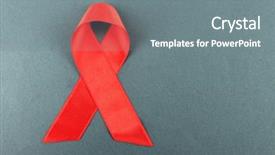  Presentation with red ribbon hiv - Cool new slide set with cancer reto - red ribbon hiv aids backdrop and a gray colored foreground