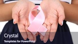  Presentation with pink ribbon hands - Presentation having 2018 happy new year background background and a  colored foreground.