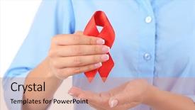  Presentation with suicide awareness - Amazing theme having cancer reto - woman with aids awareness red backdrop and a  colored foreground