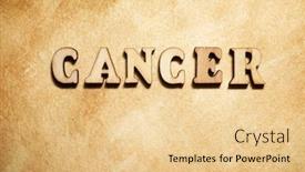  Presentation with cancer - Amazing presentation theme having cancer-word-on-a-brown backdrop and a lemonade colored foreground