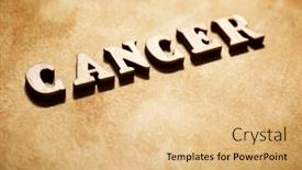  Presentation with cancer - Beautiful presentation featuring cancer-word-on-a-brown backdrop and a coral colored foreground