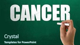  Presentation with breast cancer - PPT theme featuring cancer background and a forest green colored foreground